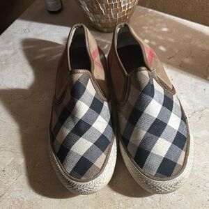 Burberry Checkered Slip-On Shoes